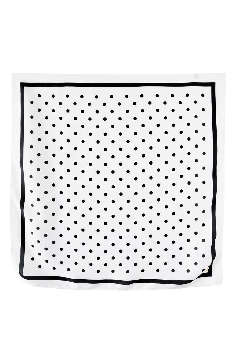 L. Erickson Hepburn Polka Dot Hair Scarf, Main, color, Cream/ Black