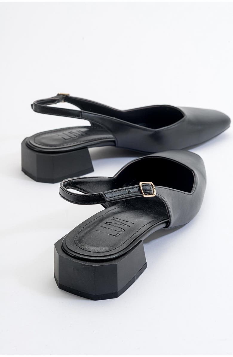 Prologue Shoes State Round Toe Slingback Pump, Alternate, color, Black