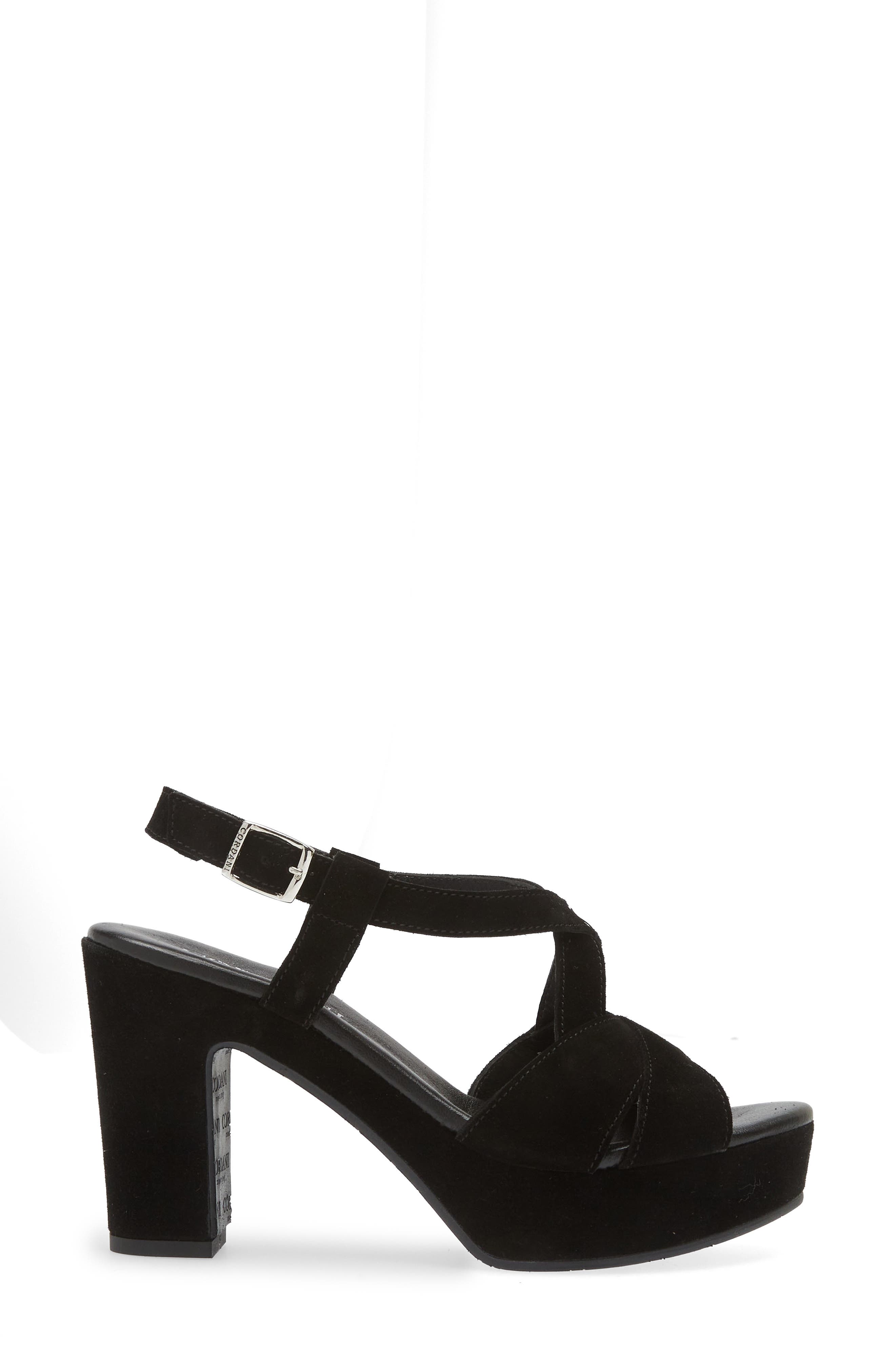Cordani Tahlia Strappy Platform Sandal, Alternate, color, Crosta Nero