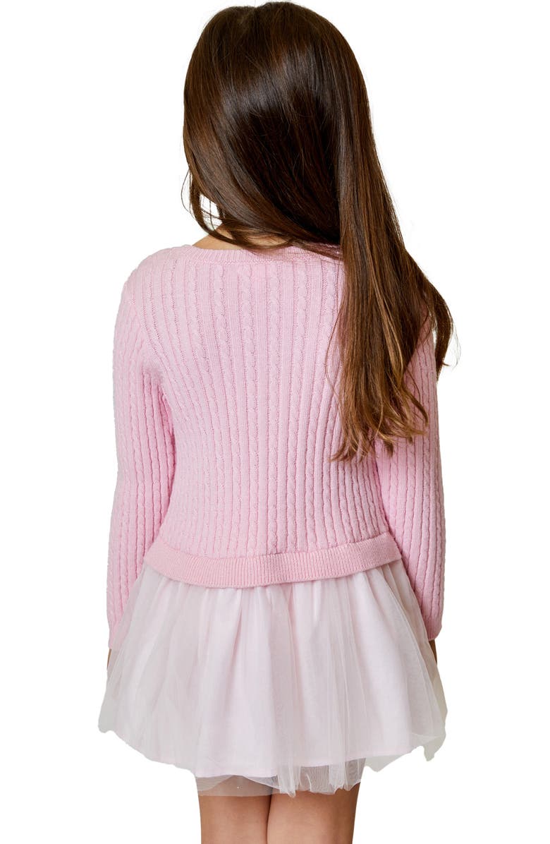 Design History Kids' Long Sleeve Sweater Dress, Alternate, color, Misty Mauve