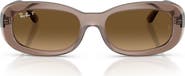 Ray-Ban 56mm Polarized Oval Sunglasses