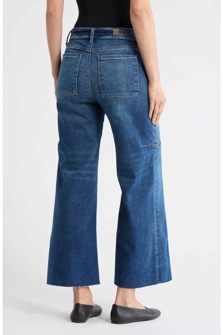 Lily High Waist Raw Ankle Wide Leg Jeans, Alternate, color, MARIGOLD