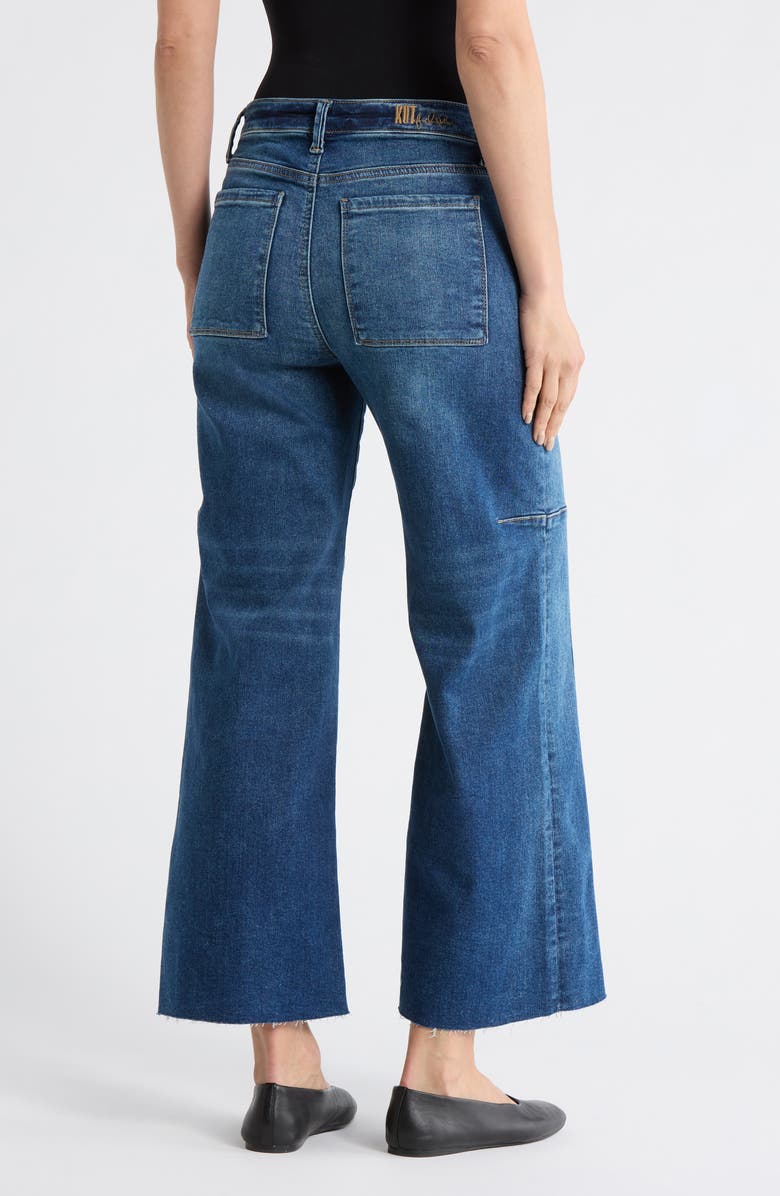 KUT from the Kloth Lily High Waist Raw Ankle Wide Leg Jeans, Alternate, color, Marigold