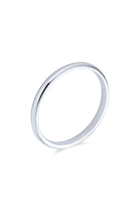 Sterling Silver Thin Stackable Band