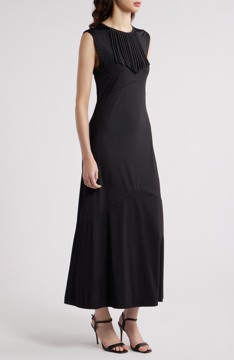 Du Paradis Bluebell Western Fringe Detail Maxi Dress, Alternate, color, Black