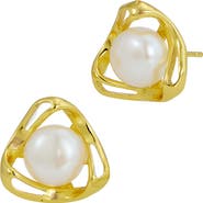 SAVVY CIE JEWELS Freshwater Pearl Stud Earrings