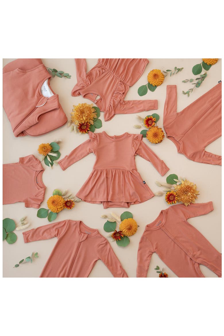 Kids' Long Sleeve Twirl Bodysuit Dress, Alternate, color, SIENNA