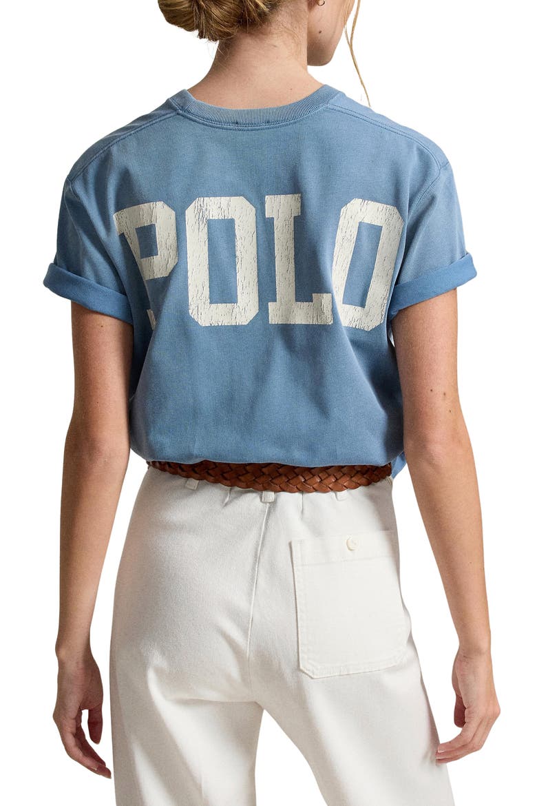 Logo Graphic Jersey Tee, Alternate, color, CAMP BLUE