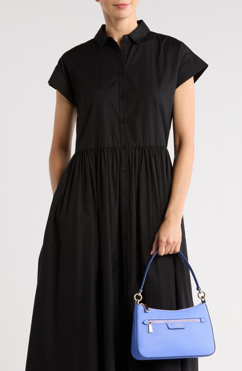 Kate Spade New York hudson pebbled leather medium shoulder bag, Alternate, color, Dark Periwinkle