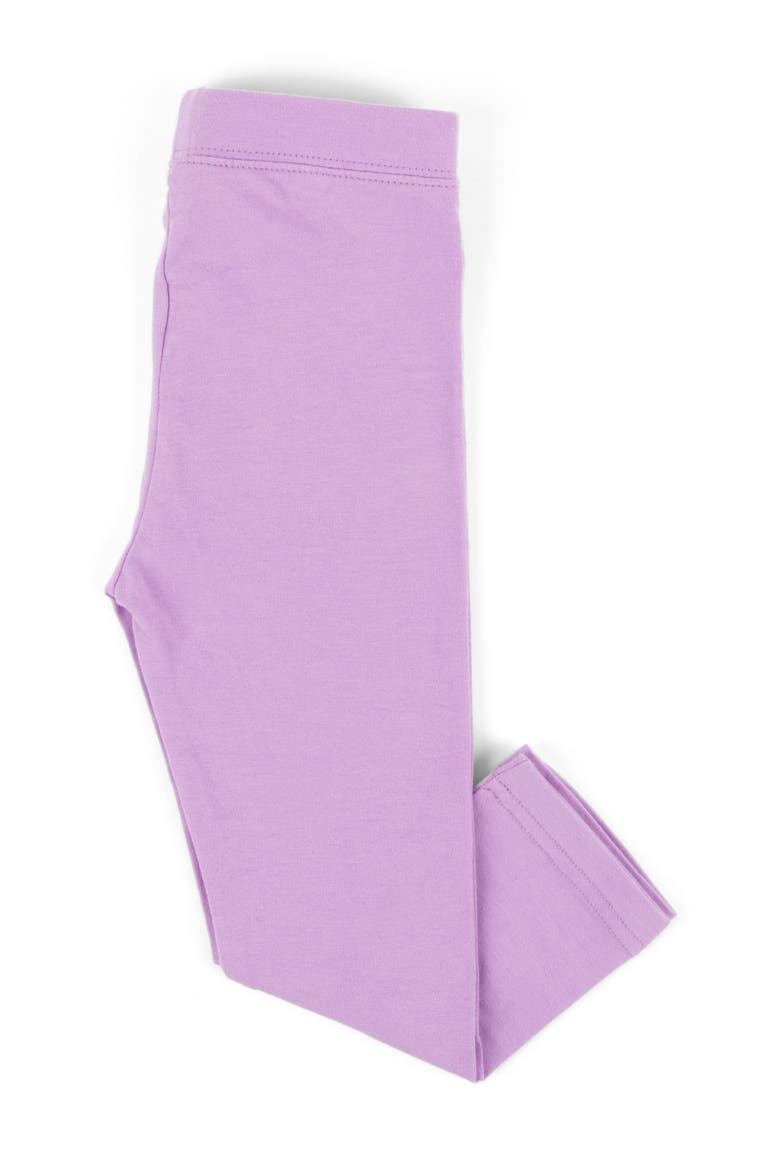 Girls Cotton Leggings, Solid Colors, Alternate, color, PURPLE