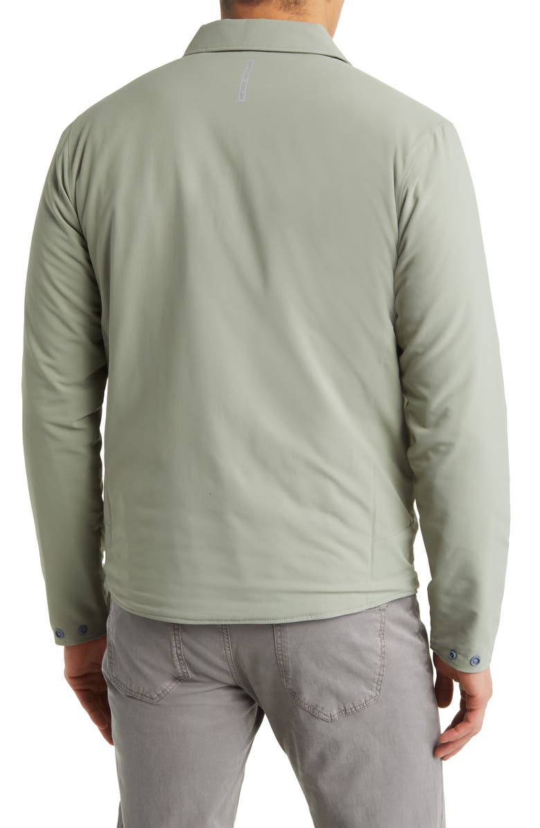 Peter Millar Crown Crafted Approach Water Resistant Insulated Snap Long Sleeve Polo, Alternate, color,