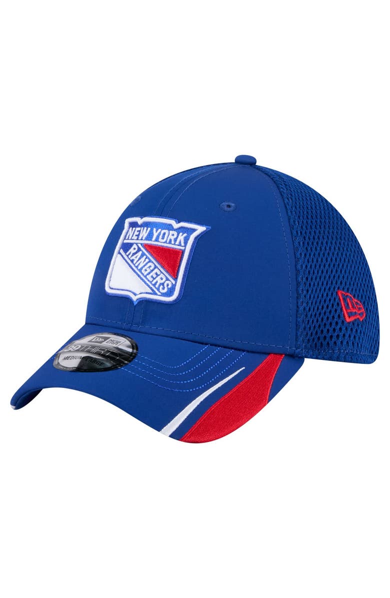 New Era Men's New Era Blue New York Rangers Linear Featherweight 39THIRTY Flex Hat, Alternate, color, Blue