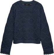 VERO MODA Susana Pointelle Cotton Blend Sweater