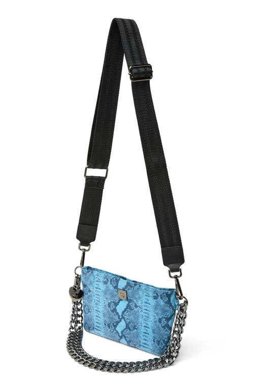 Think Royln Fame Croc Embossed Leather Crossbody Bag