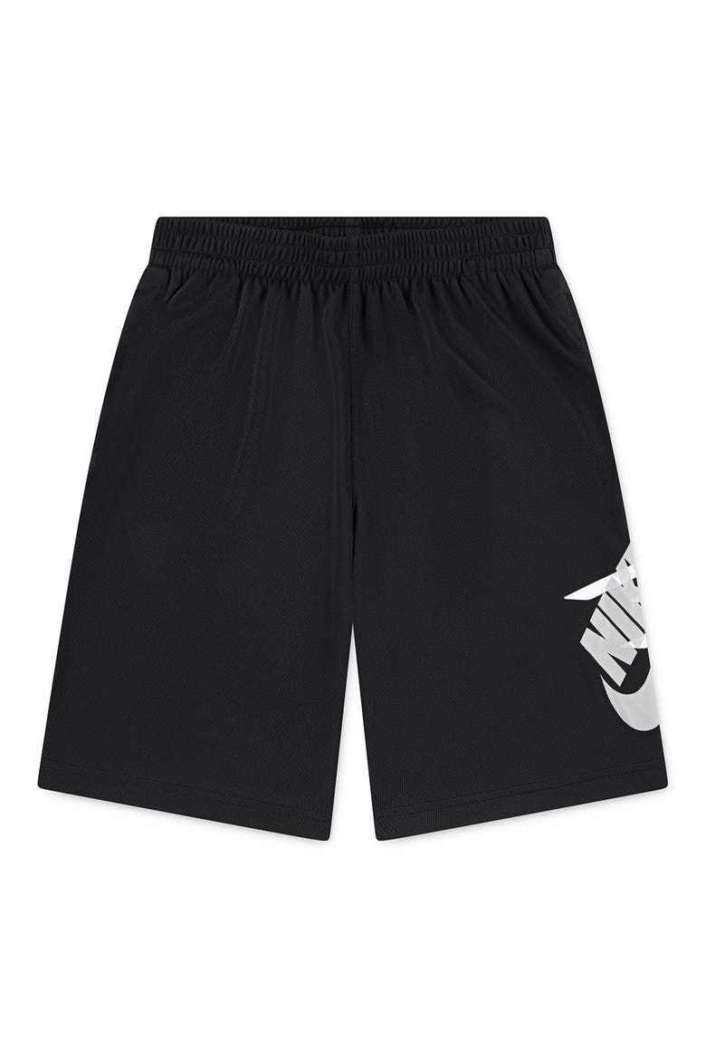 Kids' Essential Mesh Shorts, Main, color, BLACK/ WHITE