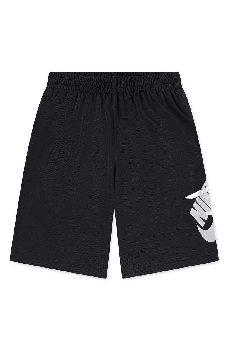 3 Brand Kids' Essential Mesh Shorts, Main, color, Black/ White