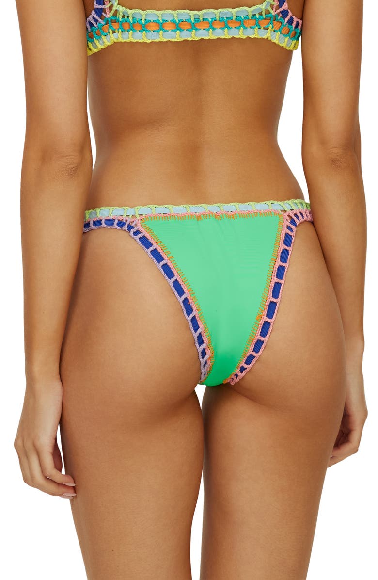 PQ SWIM Colorful Whipstitch Trim Bikini Bottoms, Alternate, color, 