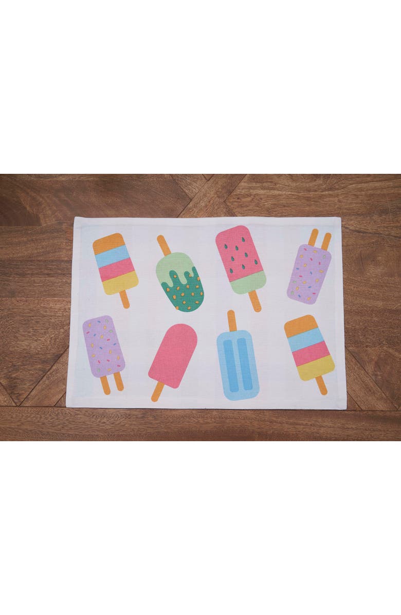 C&F Home Popsicle Summer 100% Cotton Set of 6 Placemats 14" x 20", Alternate, color, Blue