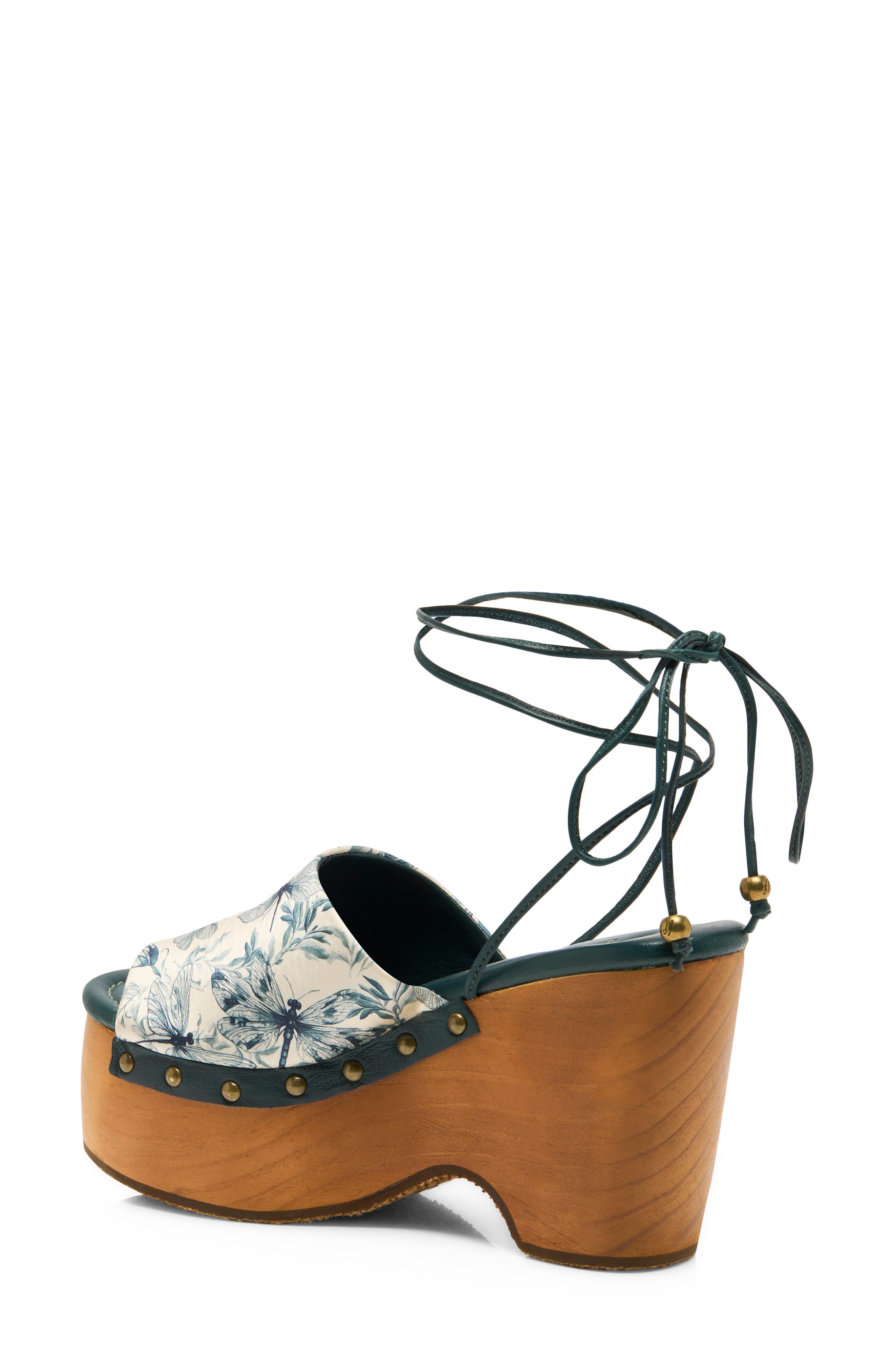 Front Row Wraparound Ankle Strap Platform Sandal, Alternate, color, DRAGONFLY BANDANA