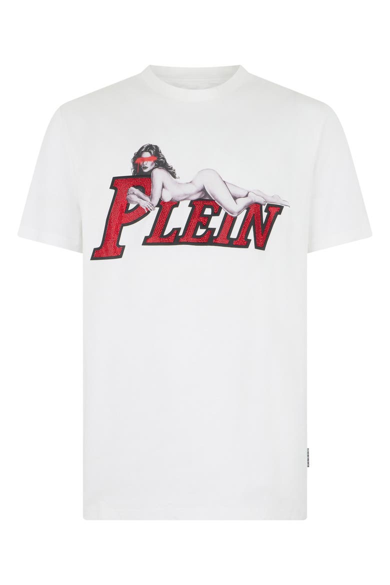 T-Shirt Round Neck Ss Men, Main, color, white