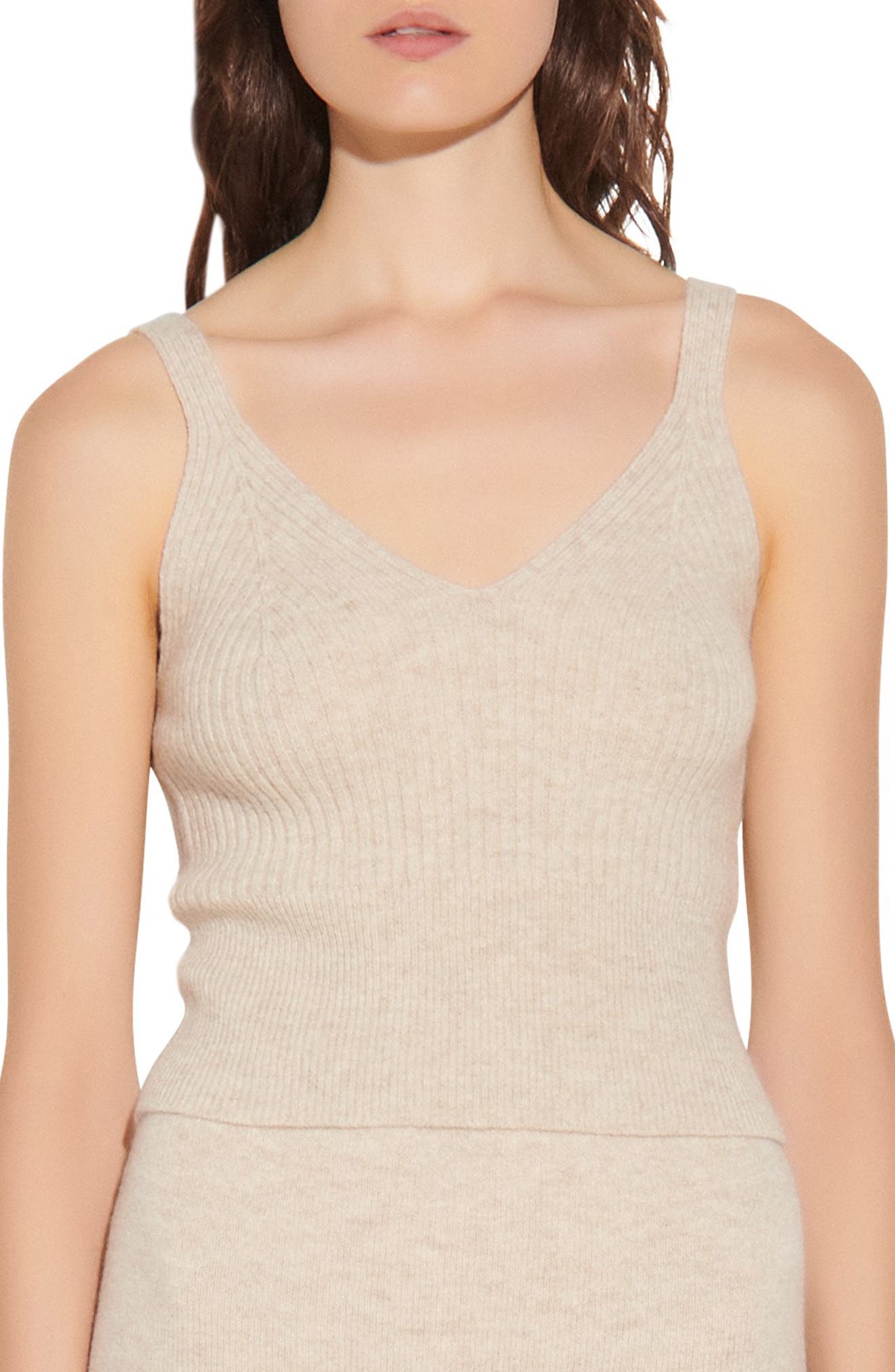 SANDRO Ribbed Wool Sweater Tank