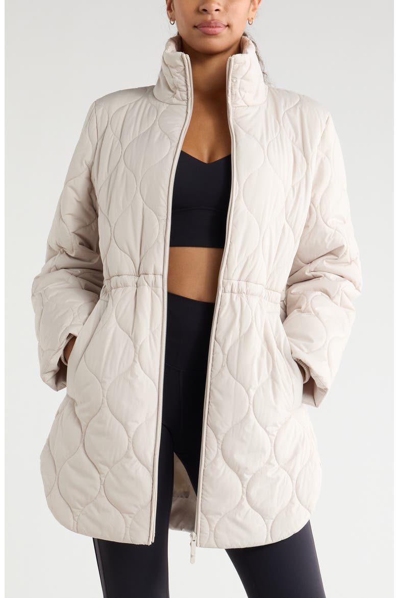 Skyline Longline Quilted Jacket, Main, color, GREY MOONBEAM