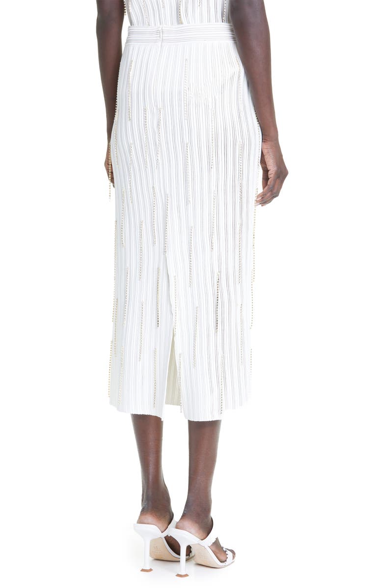 St. John Evening Crystal Chain Ottoman Stitch Midi Skirt, Alternate, color,