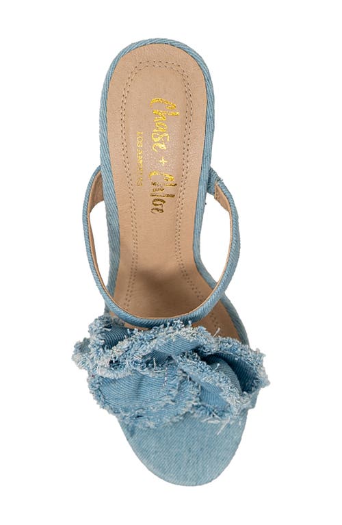 CHASE & CHLOE CHASE AND CHLOE YURELI FRAY ROSETTE SLIDE SANDAL 