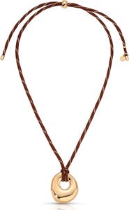Ettika Molten Halo Cord Pendant Necklace