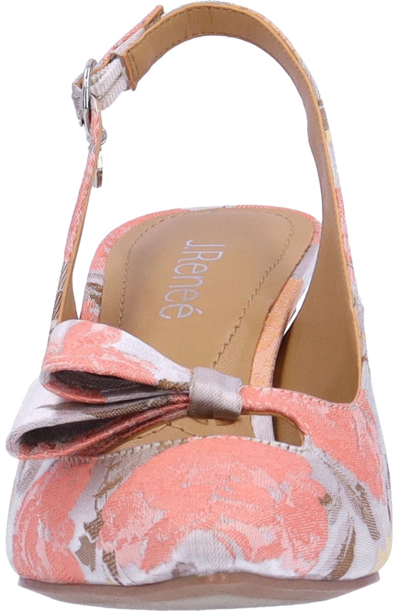 J. Reneé Rayne Floral Slingback Pump, Alternate, color, Beige/ Yellow/ Peach