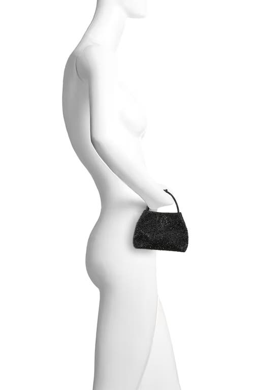 Jewel Badgley Mischka Joy Mix Crystal Mini Bucket Handbag In Black