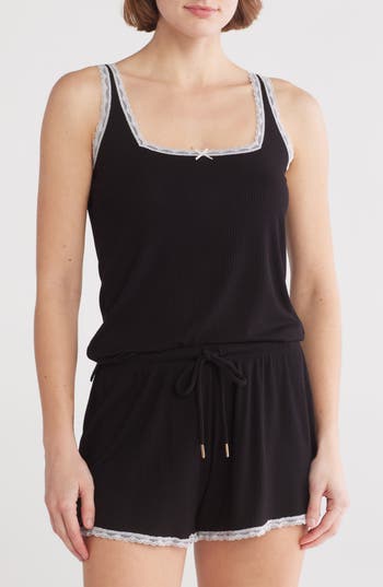 Honeydew Revival Rib Short Pajamas In Black