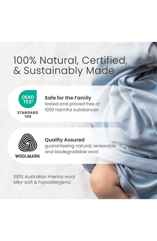 Woolino 4 Season Merino Wool Swaddle In White