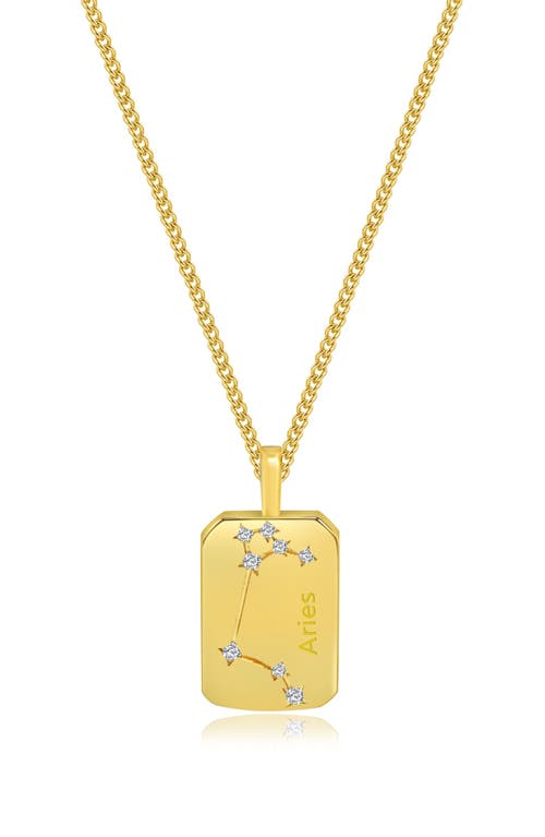 La Meno Zodiac Double Sided Pendant Necklace