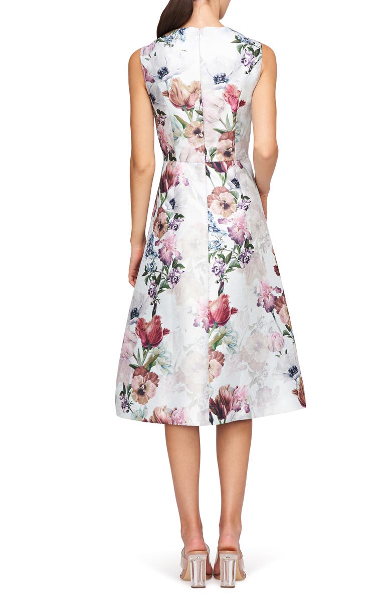 Kay Unger Rue Fit & Flare Midi Dress, Alternate, color, 