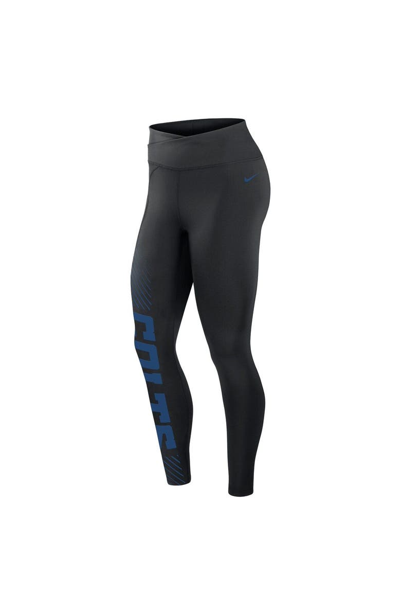 Nike Women's Nike Black Indianapolis Colts Yard Line Crossover Leggings, Alternate, color, 