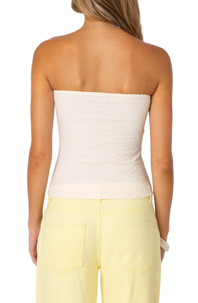 EDIKTED Albina Textured Tube Top, Alternate, color, Cream