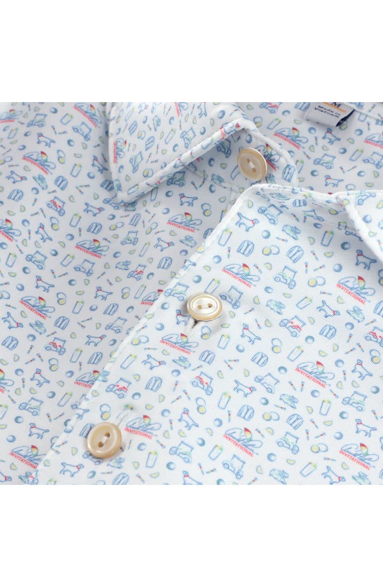Peter Millar Men's Peter Millar White Arnold Palmer Invitational Custom Print Stretch Polo, Alternate, color, White