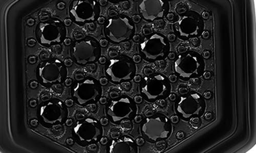 Blackjack Pavé Cubic Zirconia Hexagon Stud Earrings