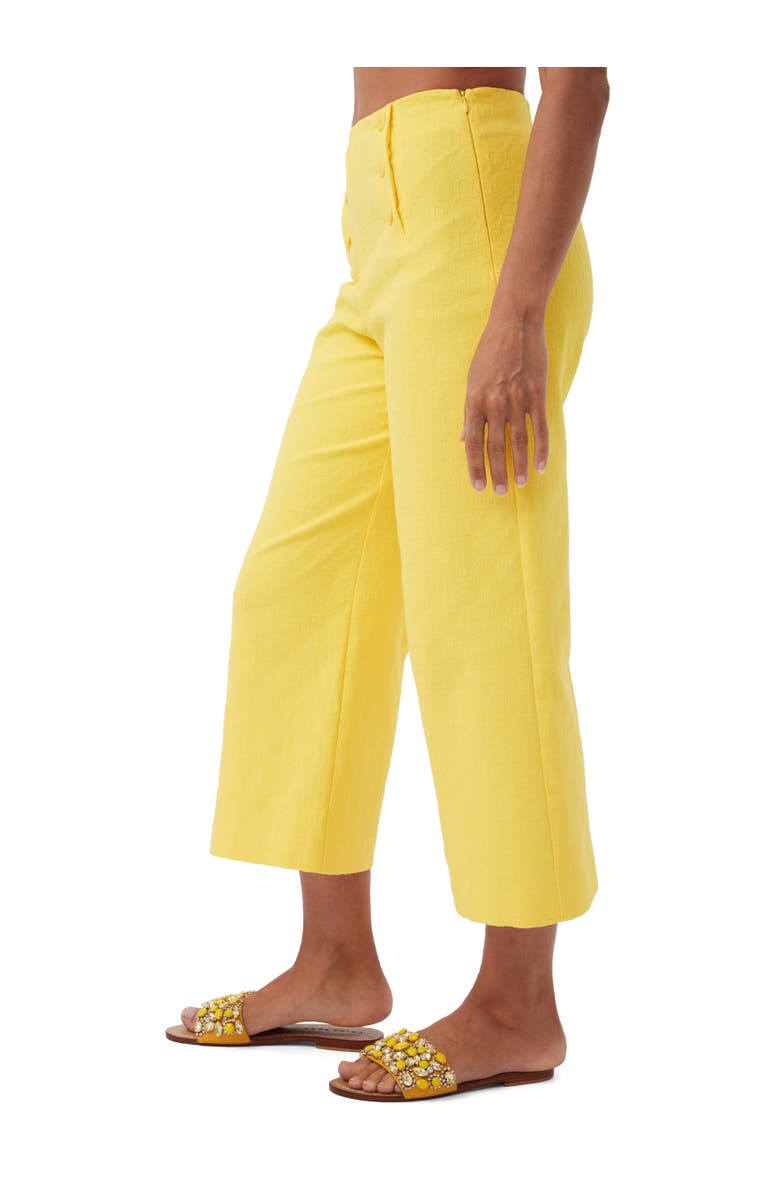 Trina Turk Saltie 2 Cropped Wide Leg Pant, Alternate, color, Lavandou Lemon