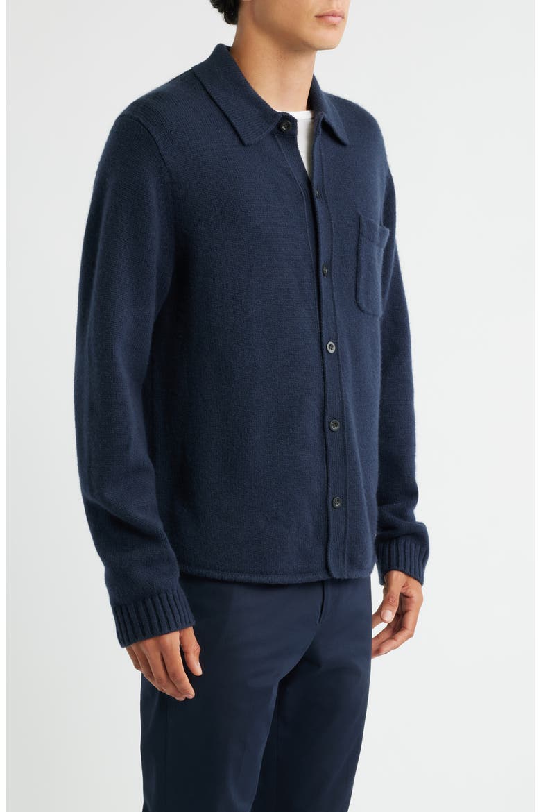 Contour Hem Lambswool Cardigan, Alternate, color, COASTAL