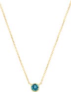 EFFY Gold Plated Sterling Silver Solitaire Pendant Necklace