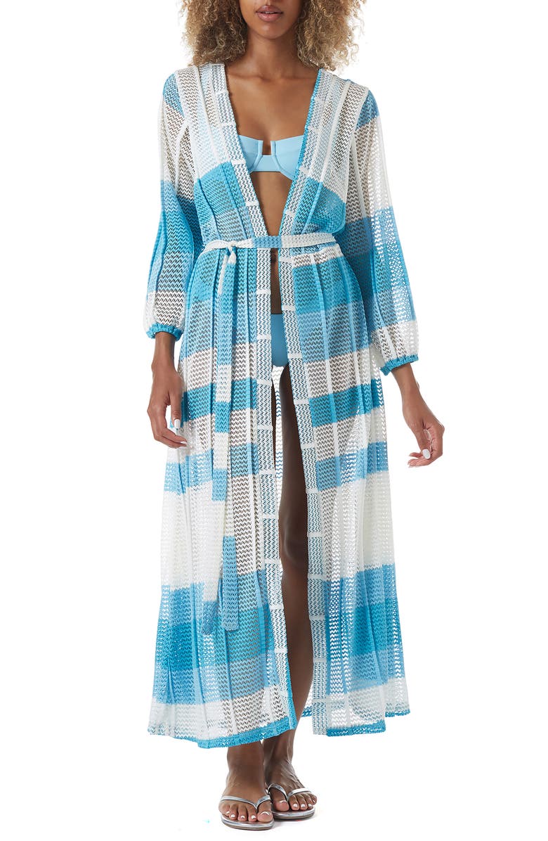 Melissa Odabash Drew Stripe Cover-Up Dress, Main, color, 