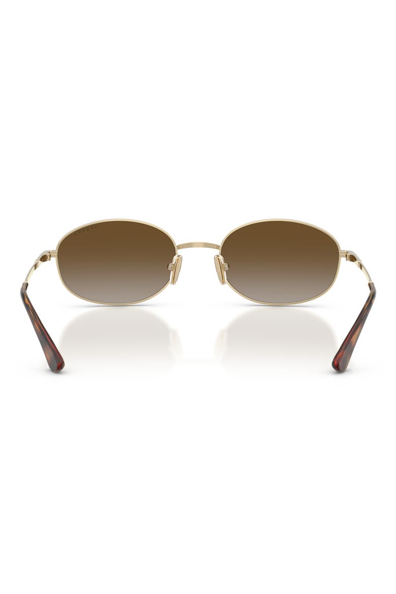 VO4323S 56mm Polarized Oval Sunglasses, Alternate, color, PALE GOLD / GREY BROWN
