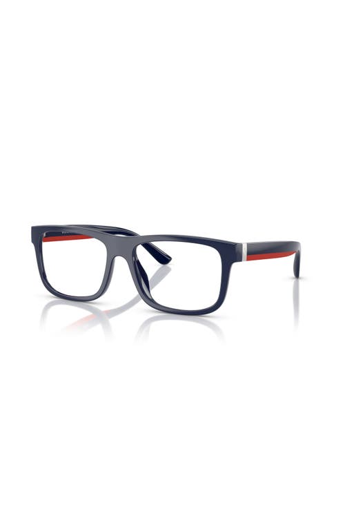Polo Ralph Lauren 54mm Rectangle Optical Glasses In Blue