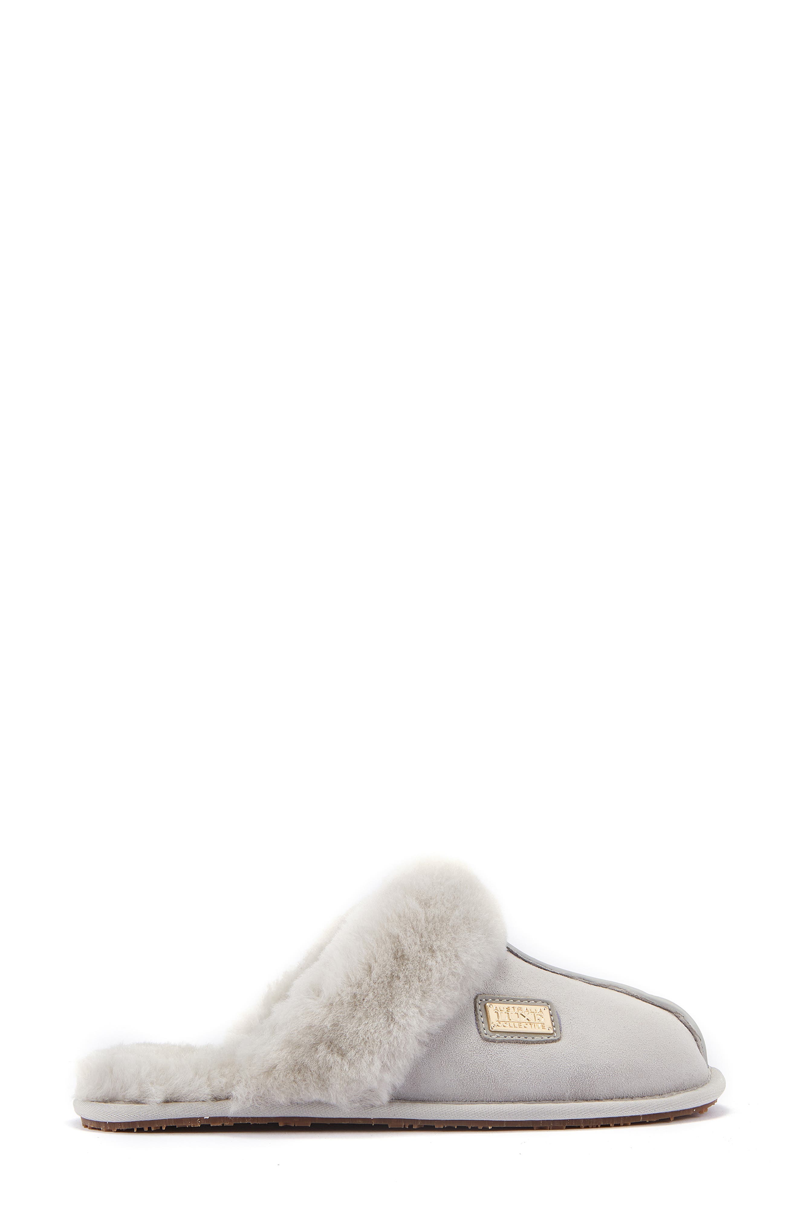 Australia Luxe Collective Genuine Shearling Mule Slipper, Alternate, color, Ice Gray