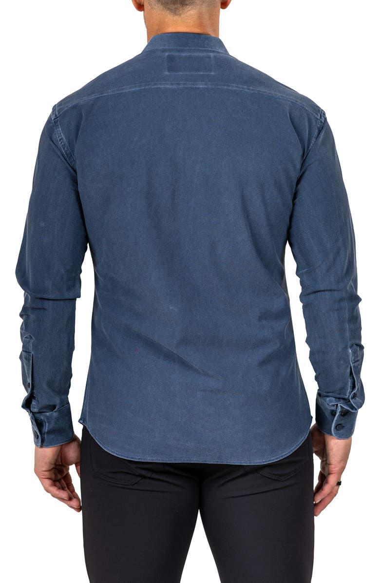 Maceoo Eins Marthy Contemporary Fit Button-Up Shirt, Alternate, color, Blue