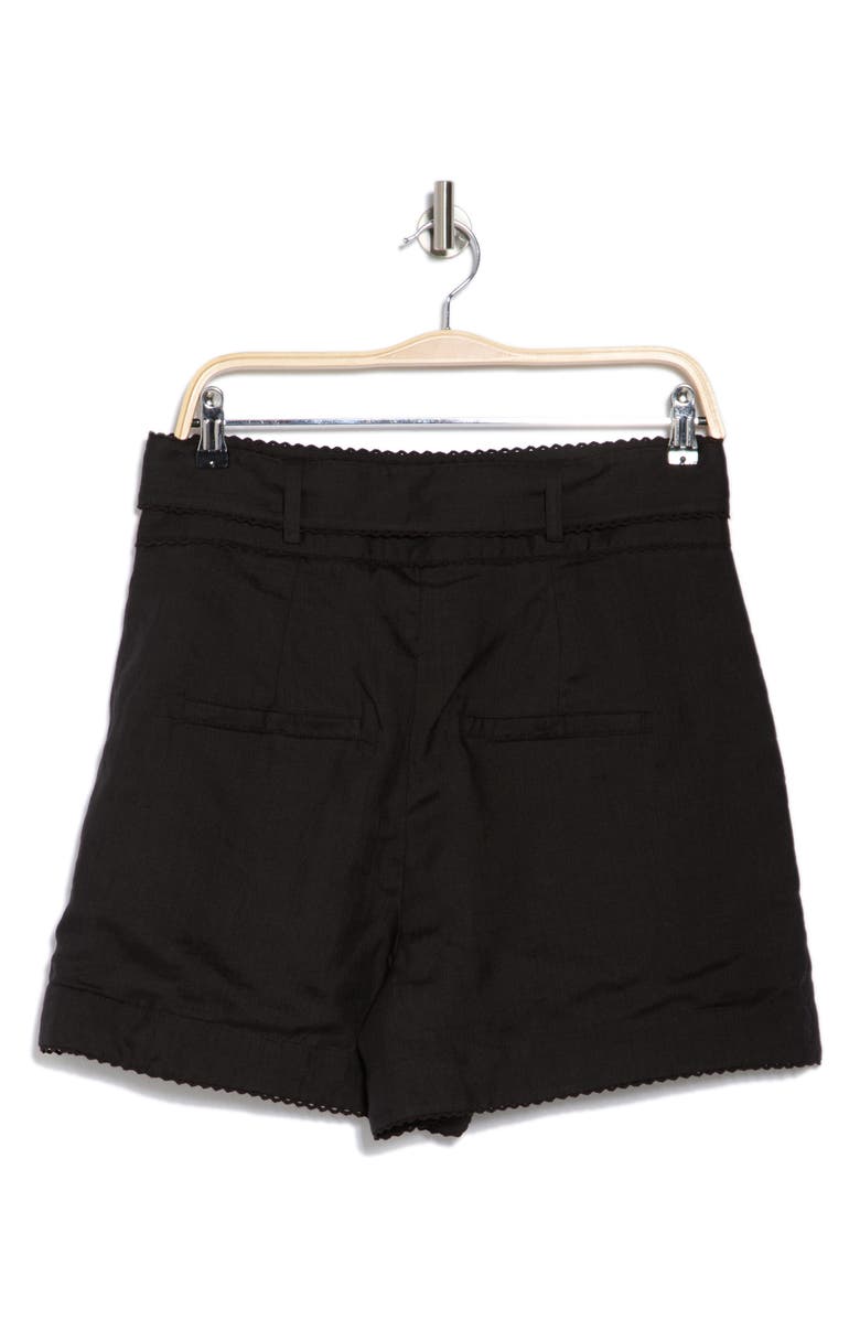 Veronica Beard Hobbes Belted Shorts, Alternate, color, Black