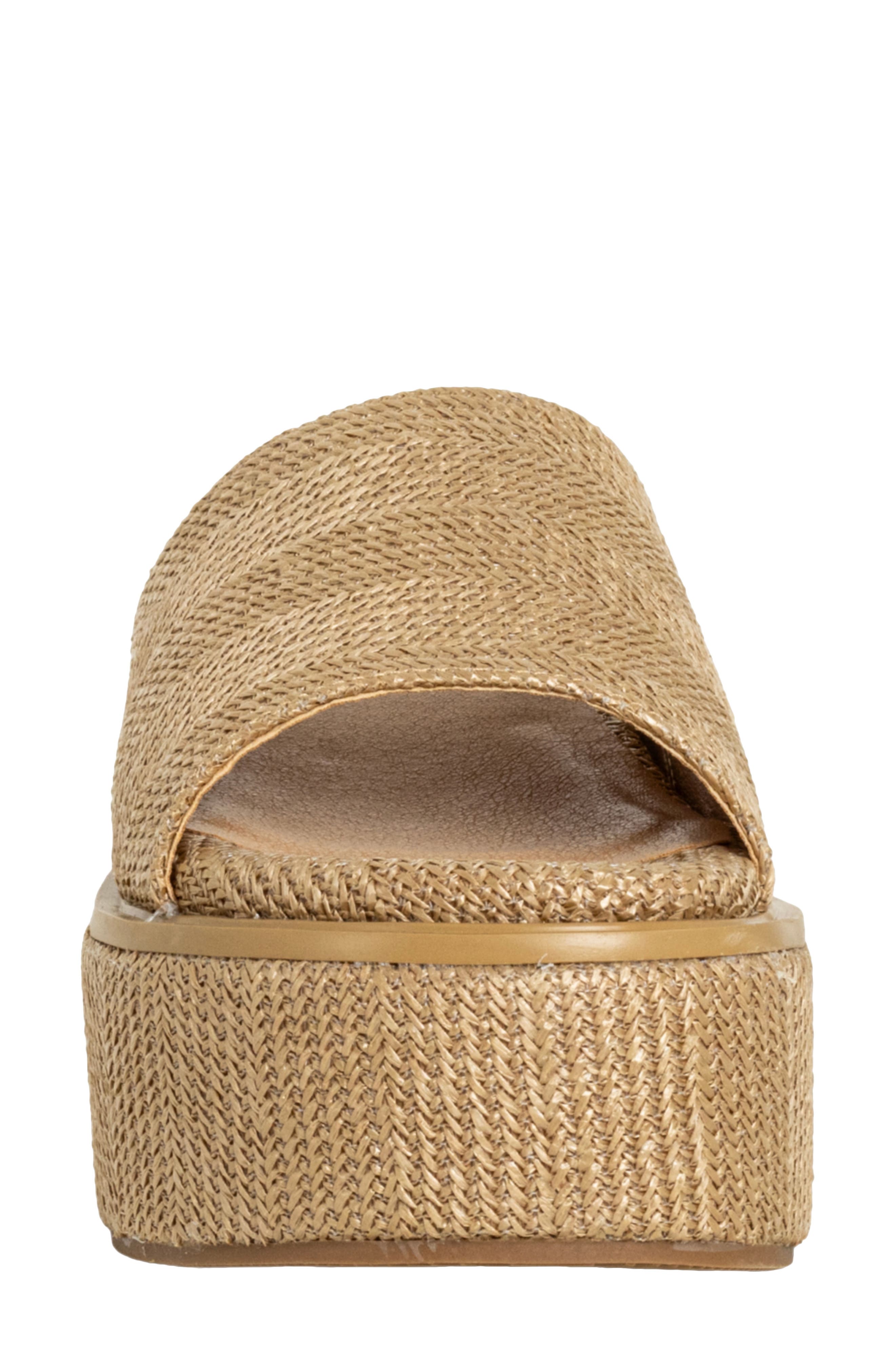 SHUSHOP Lexie Platform Slide Sandal, Alternate, color, Natural