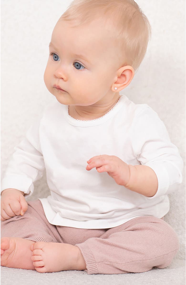 In Season Jewelry Classic Simulated Pearl Earrings, Alternate, color, White